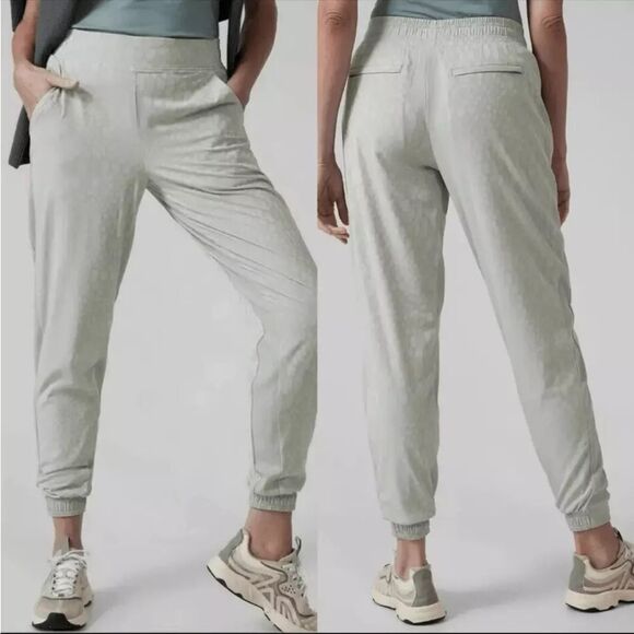 Athleta Brooklyn Lined Textured Jogger Pants Striped Size 2 NWTs - Picture 1 of 10